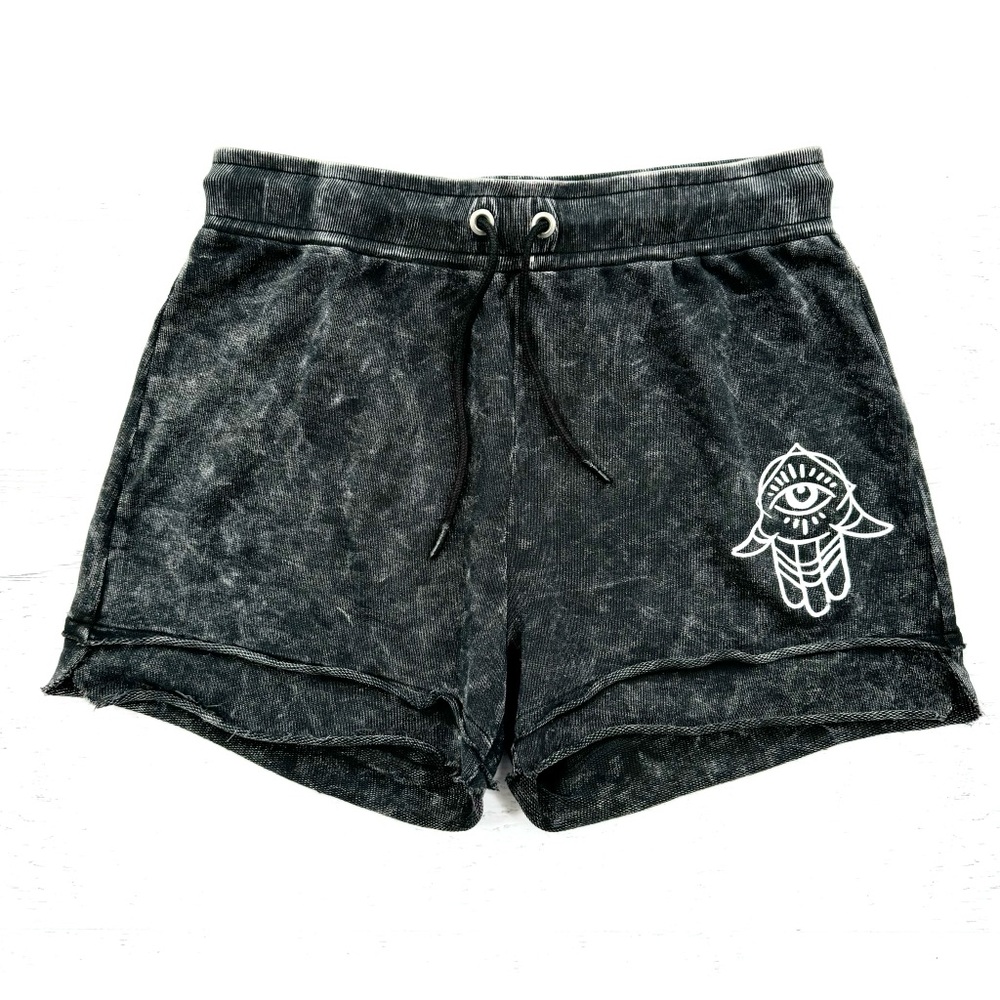 Black CHRLDR Hamsa Sweat Shorts Size Large